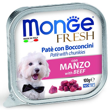 Корм для собак MONGE Dog Fresh говядина консервированный 100г