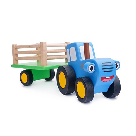 Машинка BochArt Синий трактор с прицепом