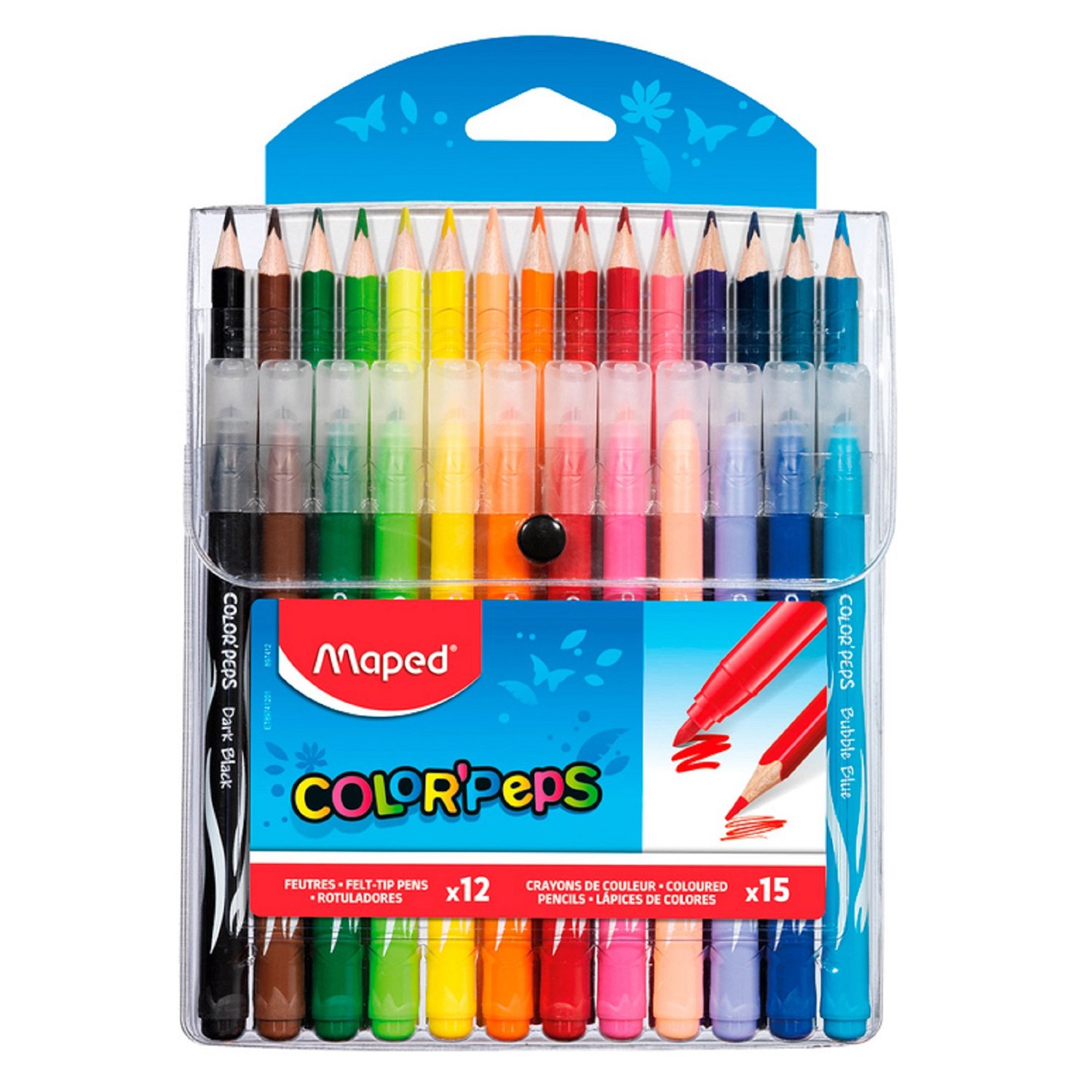 Набор для рисования MAPED Color Pers 12фломастеров 15цветных карандашей 1506174 - фото 1