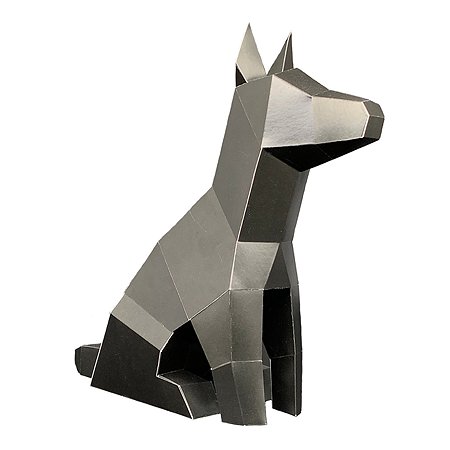 Сборная модель intellectico картонный полигональная фигурка Собака
