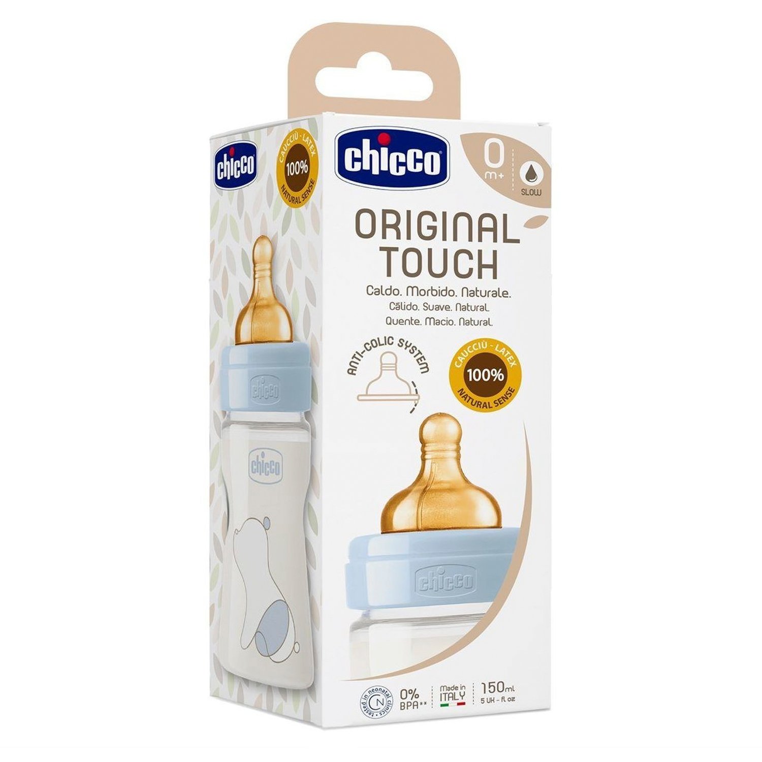 Бутылочка для кормления Chicco Original Touch Boy PP с соской 150мл с 0месяцев 340728555 - фото 2