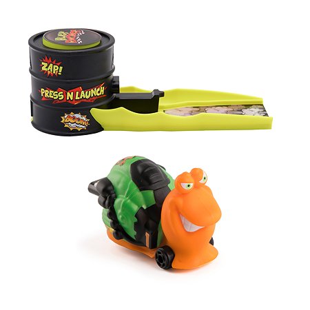 Набор Bugs Racings Гонка жуков Улитка с 1машинкой и пусковым механизмом Оранжево-зеленый K02BR003-1