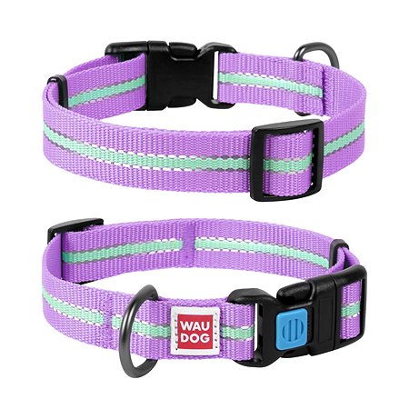 Ошейник для собак Waudog Nylon светящийся большой Фиолетовый
