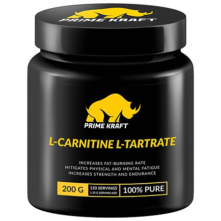 L-Карнитин Prime Kraft L-Сarnitine L-Tartrate 200г