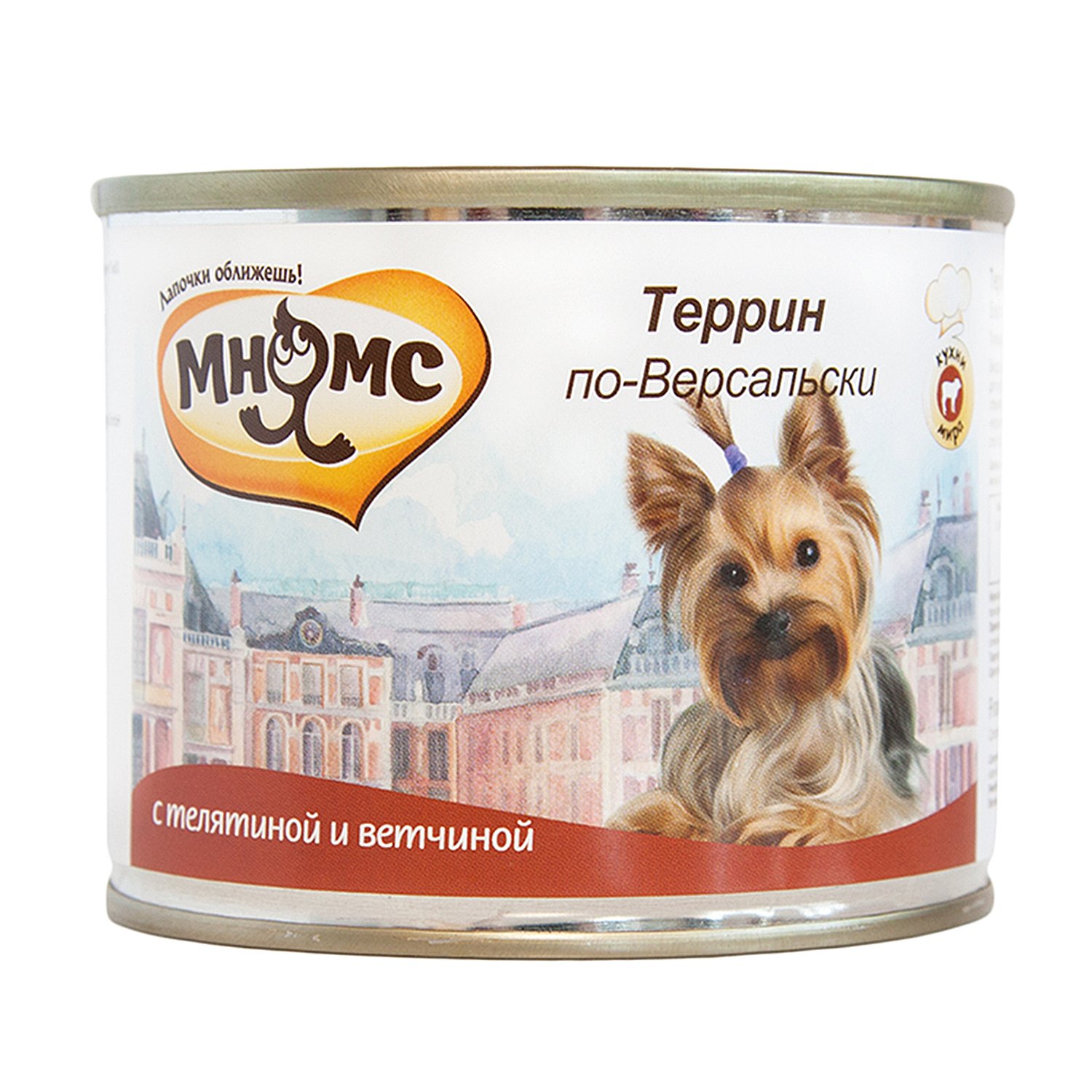 Корм для собак Мнямс Террин по-Версальски телятина с ветчиной консервированный 200г - фото 1