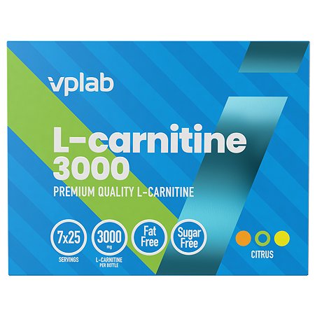 VPLAB Л-карнитин 3000 цитрус 7*25мл - фото 1