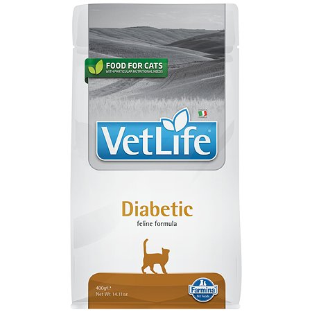 Корм для кошек Farmina Vet Life страдающих сахарным диабетом 400г