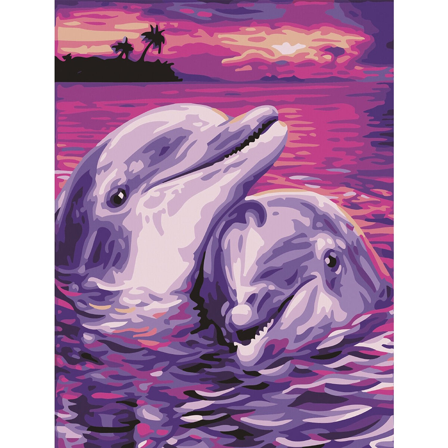 Дельфинчики алмазная мозаика