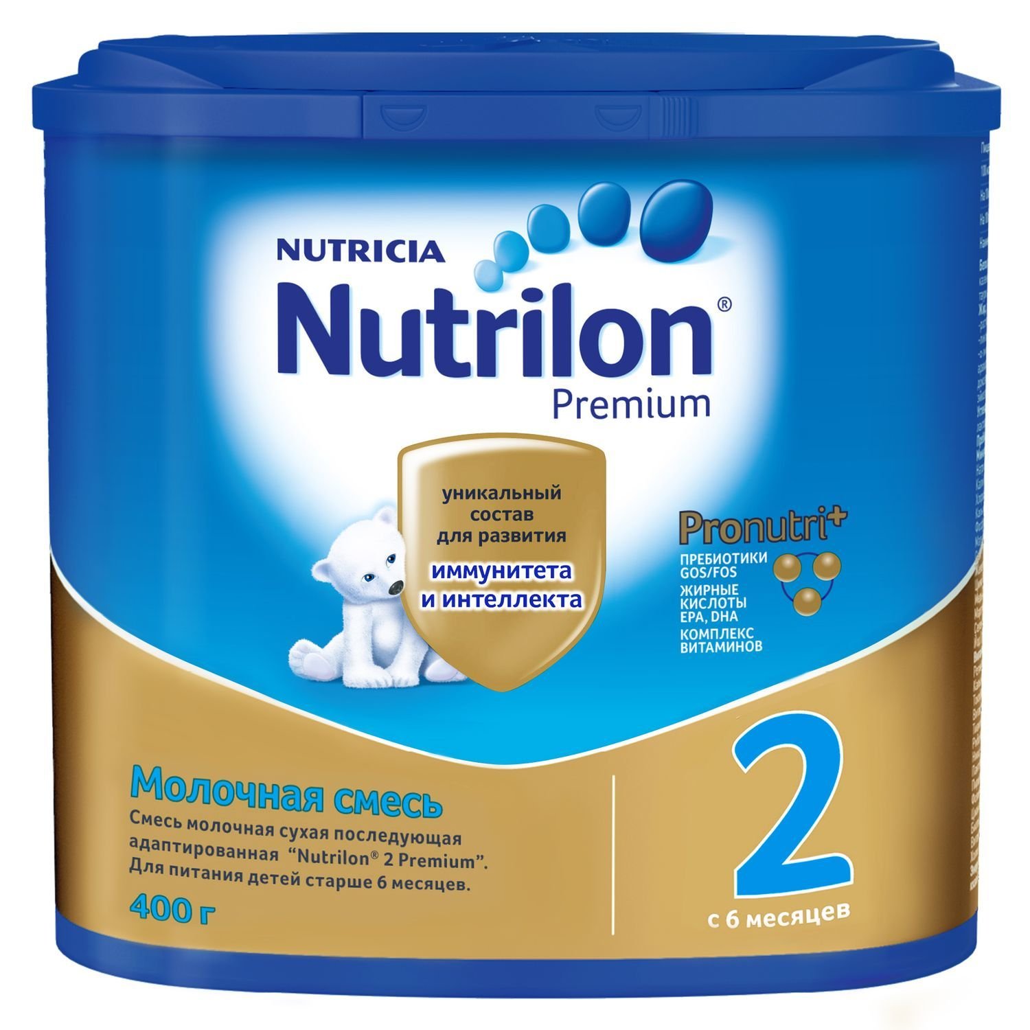 Смесь молочная Nutrilon Premium 2 400г с 6 месяцев - фото 1