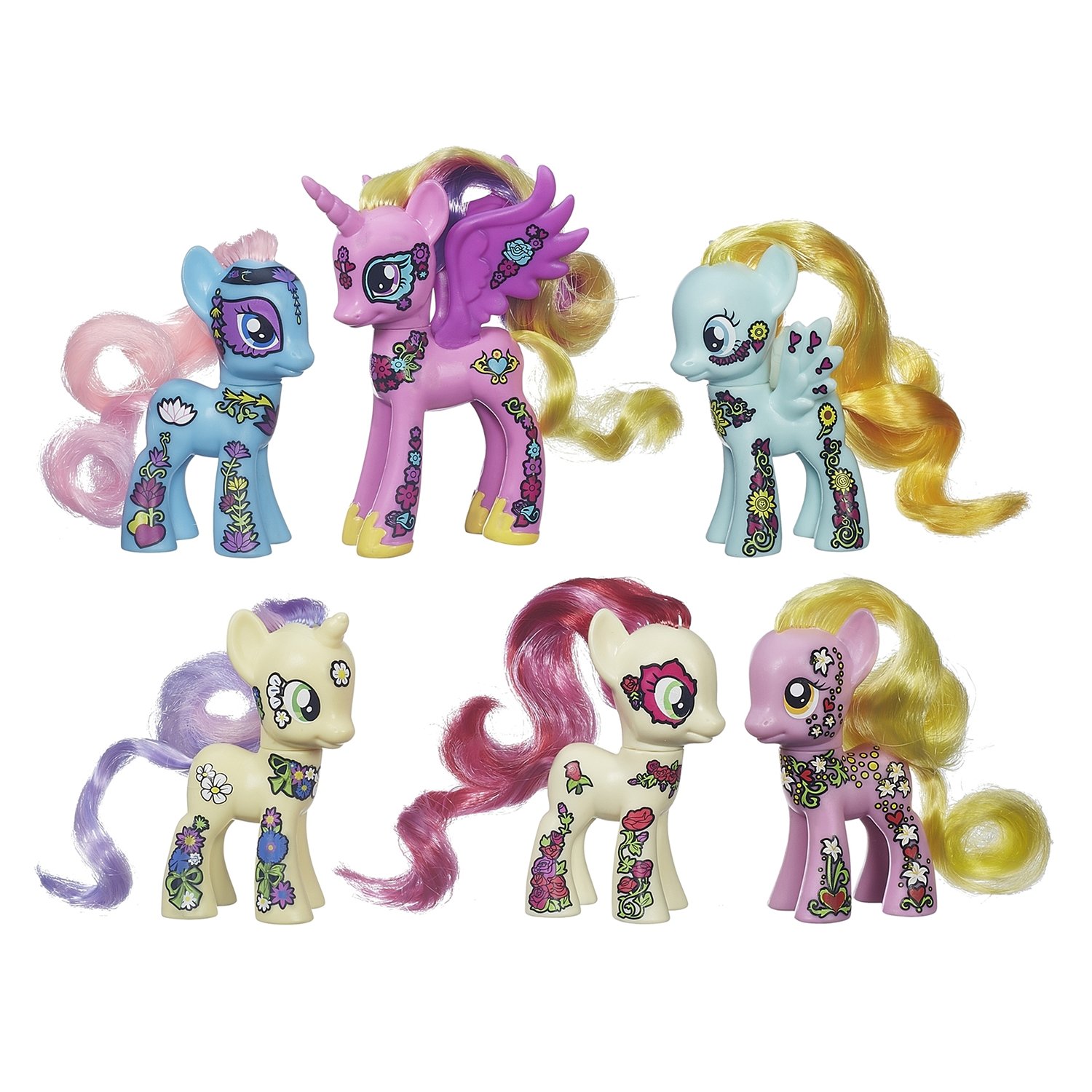 Какая именно игрушка. Набор 6 пони Ponymania. Ponymania Friendship Blossom. Фигурки Hasbro пони Цветочная коллекция b3084. МЛП набор блоссом.