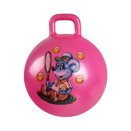 Мяч-прыгун Uniglodis с ручкой розовый