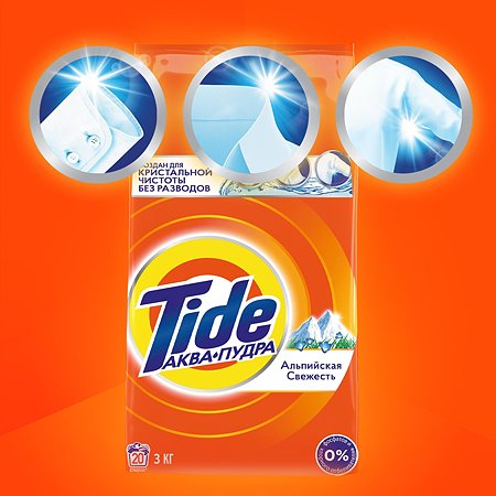 Порошок стиральный Tide Альпийская Свежесть 9кг(автомат) - фото 5