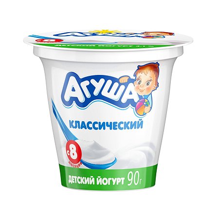 Йогурт Агуша натуральный 3.1% 90г с 8месяцев