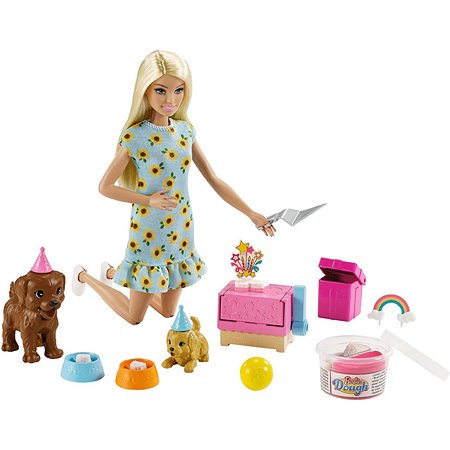 Набор Barbie Вечеринка кукла+питомцы GXV75