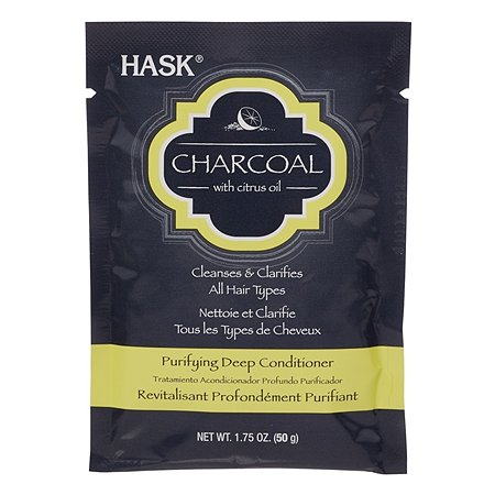 Очищающая маска для волос HASK с углем и цитрусовым маслом
