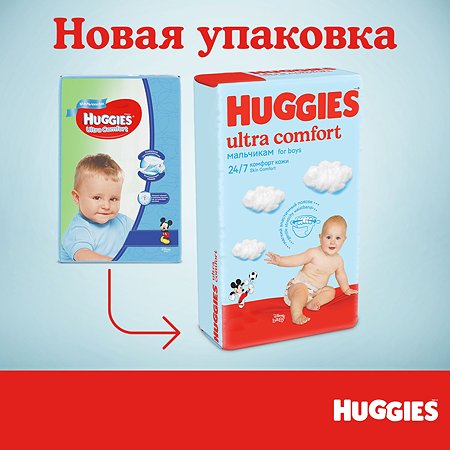 Подгузники для мальчиков Huggies Ultra Comfort 3 5-9кг 21шт - фото 10