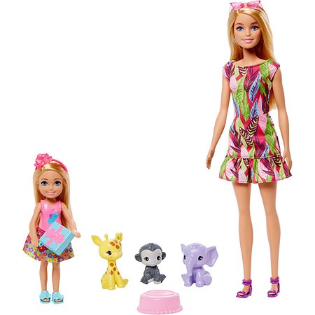Набор игровой Barbie 2куклы +3питомца GTM82 - фото 1
