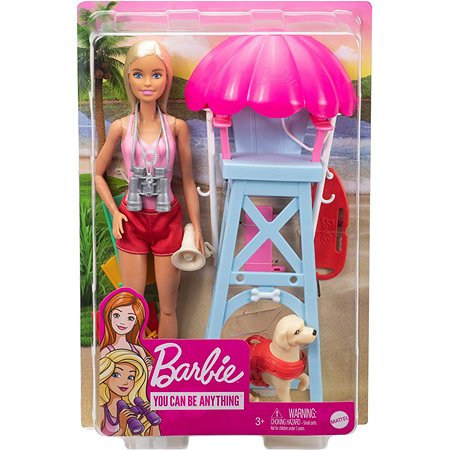 Набор игровой Barbie Пля жный спасатель кукла+питомец+аксессуары GTX69 - фото 2