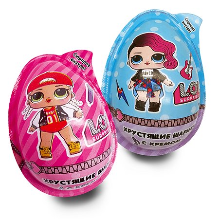 Яйцо L.O.L. Surprise! с хрустящими шариками и кремом 15г +игрушка в непрозрачной упаковке (Сюрприз) в ассортименте