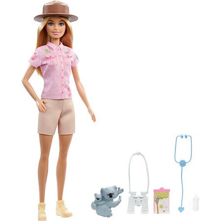 Кукла Barbie Зоолог с тематическими аксессуарами GXV86