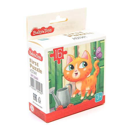 Пазл  Baby Toys First Puzzle Котик 16элементов 04146