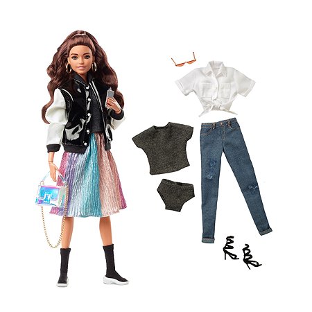 Кукла Barbie стильная с каштановыми волосами HCB75 - фото 1