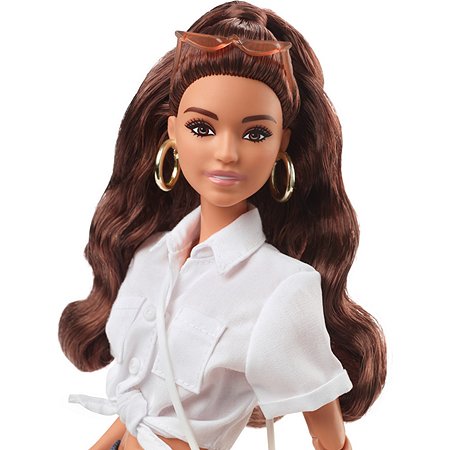 Кукла Barbie стильная с каштановыми волосами HCB75 - фото 8