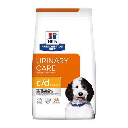 Корм для собак HILLS 1.5кг Prescription Diet c/d Multicare Urinary Care при профилактике мочекаменной болезни с курицей сухой