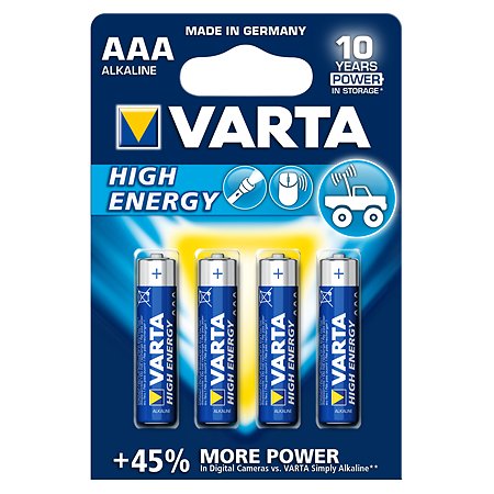 Батарейка Varta High Energy Micro 1.5V - LR03/AAA 4 шт