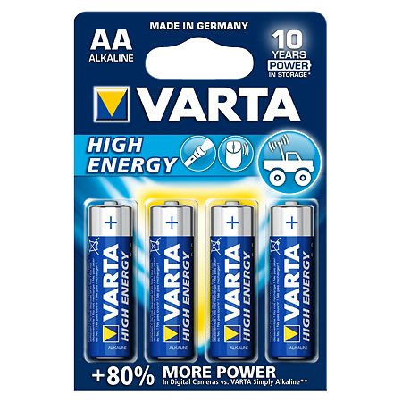 Батарейка Varta High Energy Mignon 1.5V - LR6/ AA 4шт
