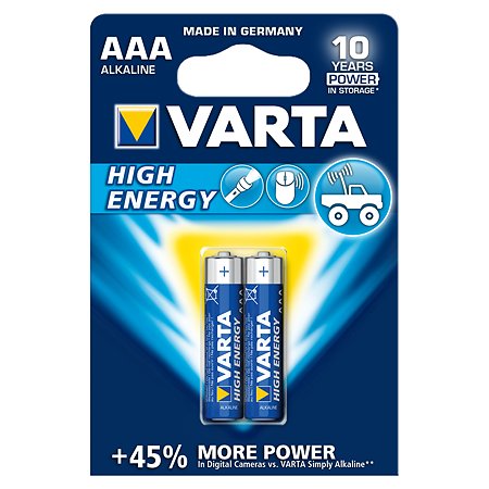 Батарейка Varta High Energy Micro 1.5V - LR03/ AAA 2шт