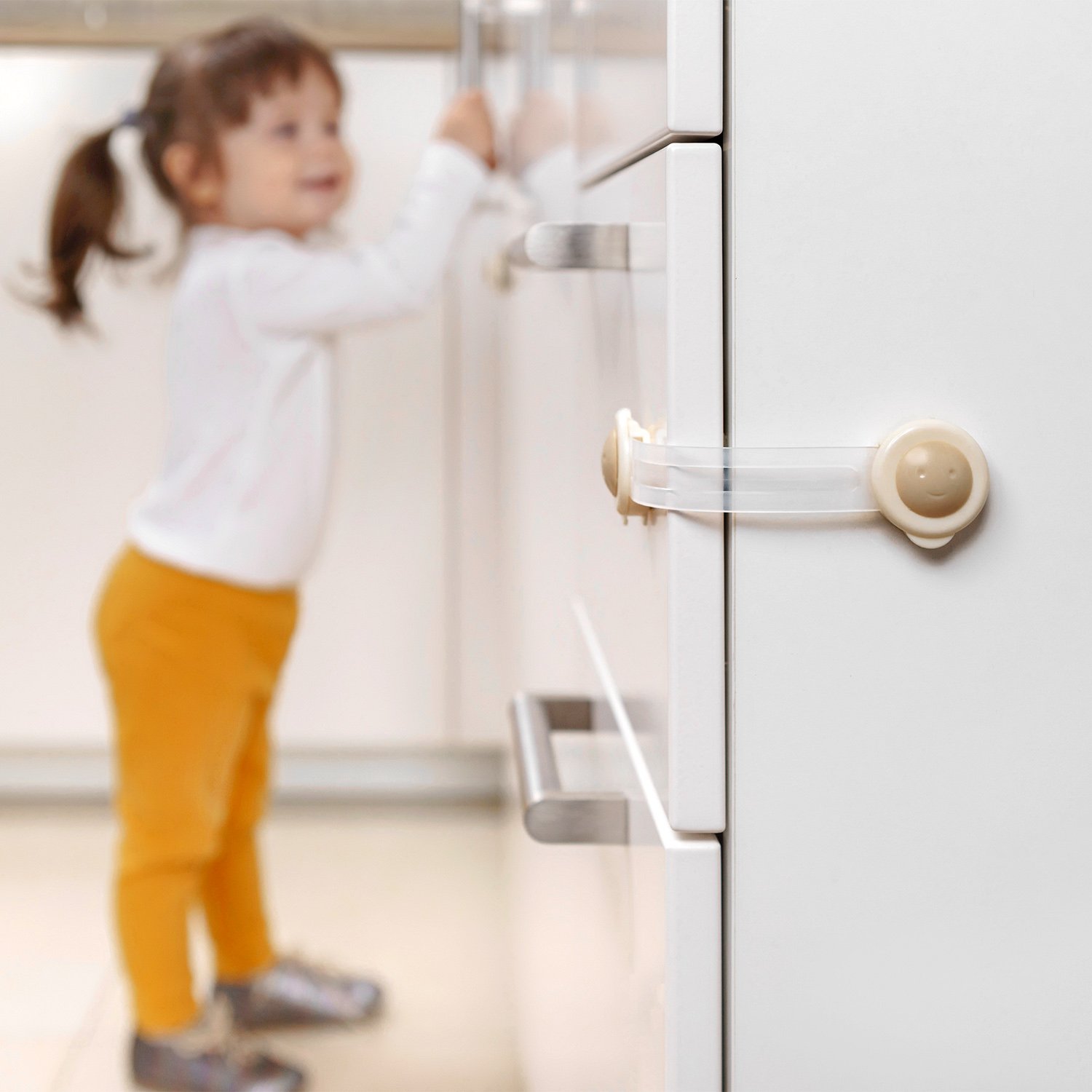 Блокиратор ROXY-KIDS универсальный гибкий от детей для кухни холодильника выдвижных ящиков 2 шт - фото 5