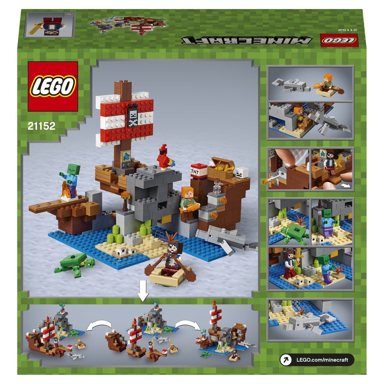 Конструктор LEGO Minecraft Приключения на пиратском корабле 21152 - фото 3