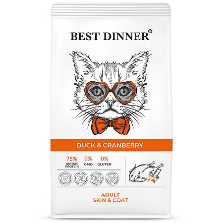 Корм для кошек Best Dinner 10кг утка с клюквой