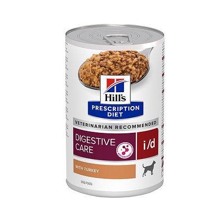 Корм для собак HILLS 360г Prescription Diet i/d при расстройствах пищеварения с индейкой консервированный