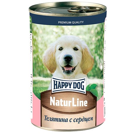 Корм для щенков Happy Dog телятина с сердцем 410г