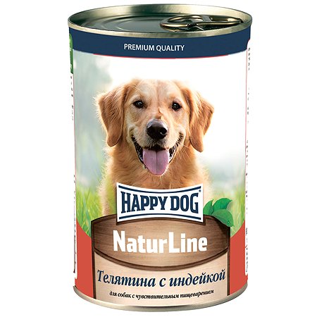 Корм для собак Happy Dog телятина с индейкой 410г