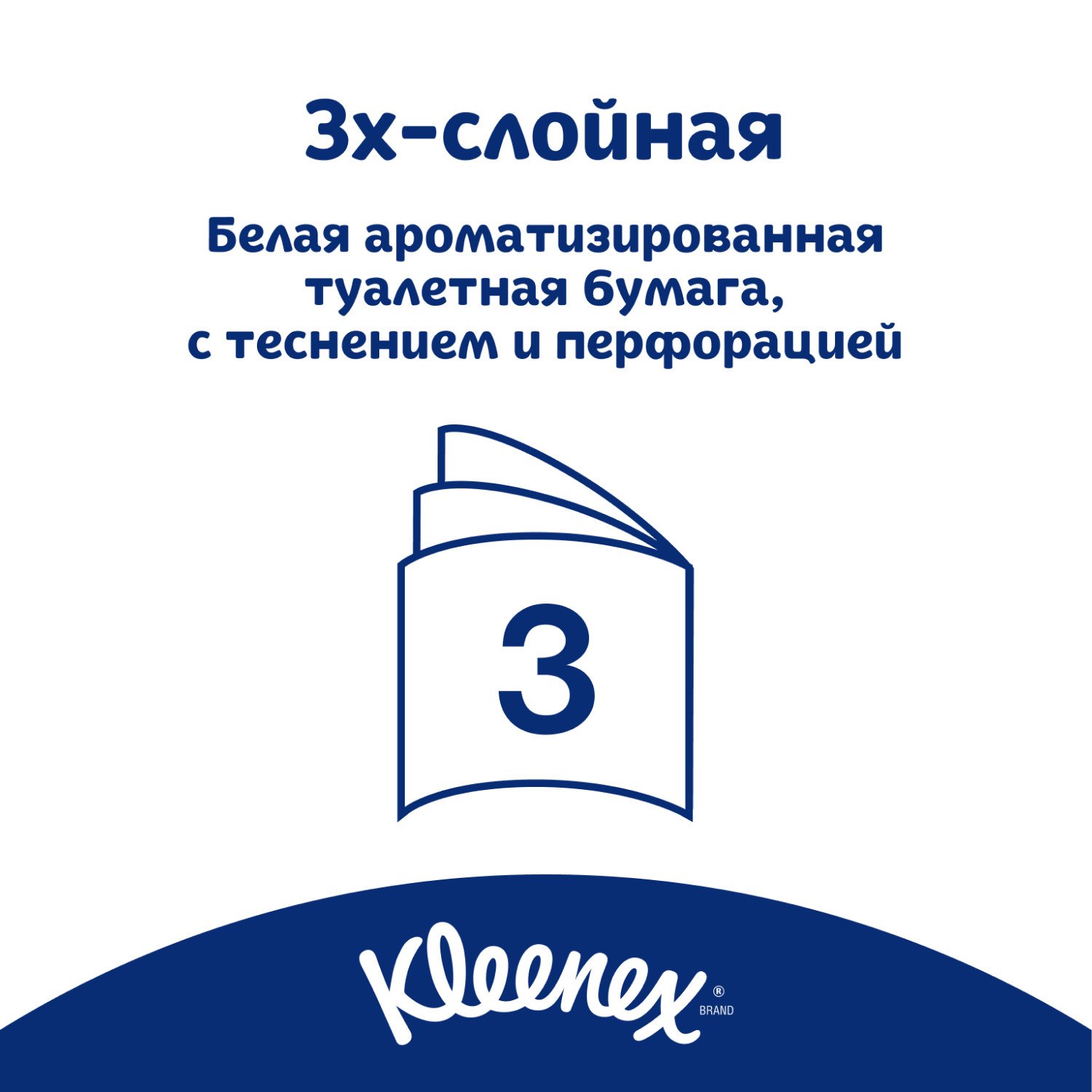 Туалетная бумага Kleenex Нежная ромашк 3 слоя 8 рулонов - фото 5