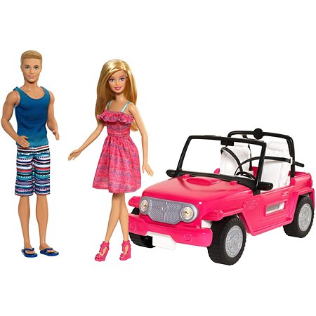 Набор игровой Barbie Пляжный автомобиль CJD12