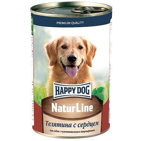 Корм для собак Happy Dog телятина с сердцем 410г