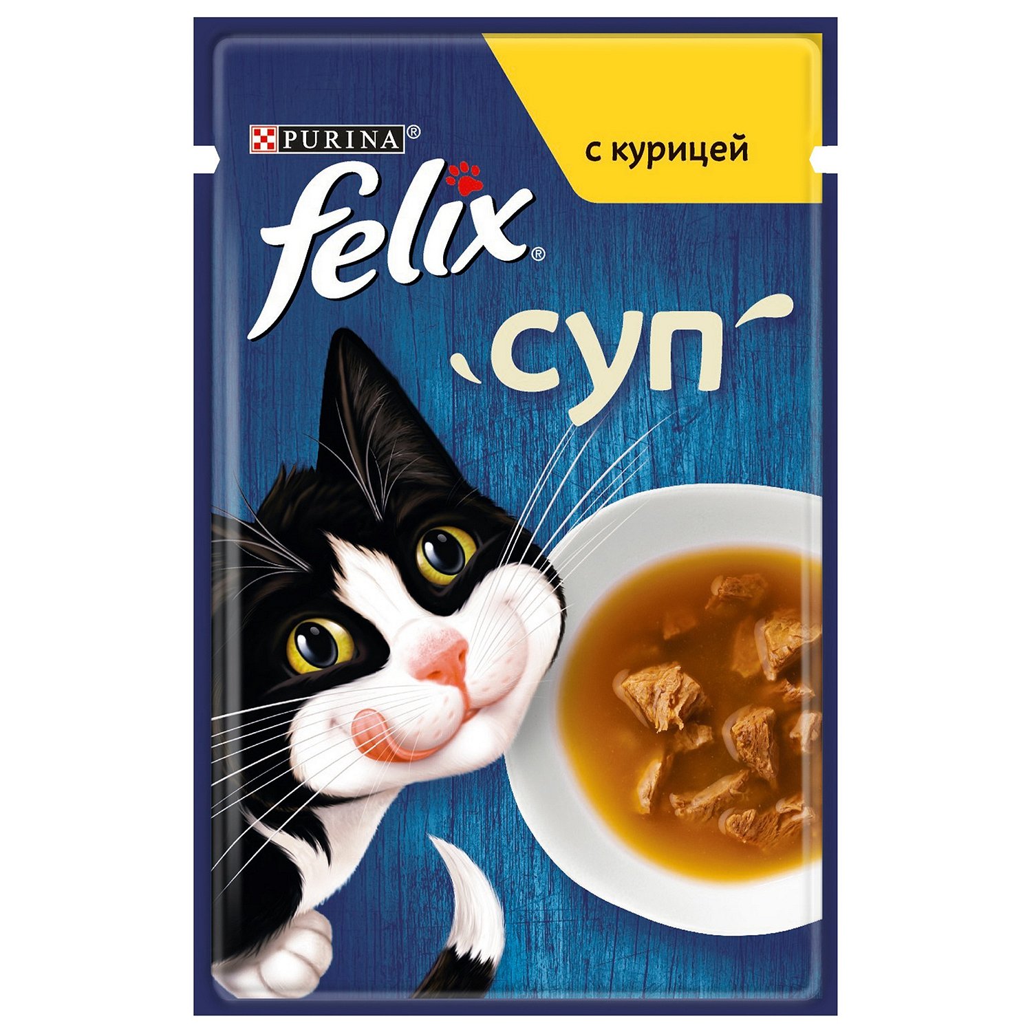 Корм влажный для кошек Felix 48г суп курица - фото 1