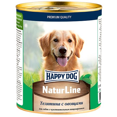 Корм для собак Happy Dog телятина с овощами 970г