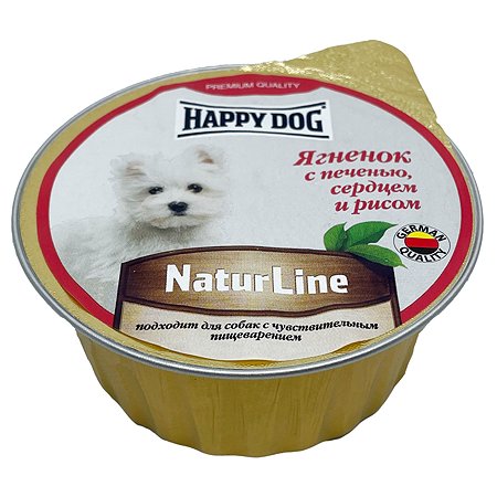 Корм для собак Happy Dog ягненок с печенью сердцем и рисом 125г
