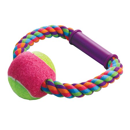 Игрушка для собак Triol Веревка-кольцо с ручкой и мячом 12111027