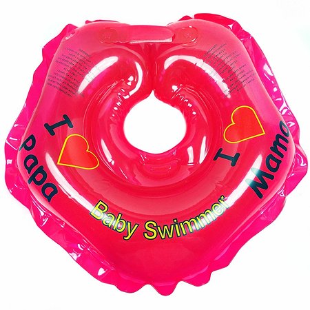 Круг для купания BabySwimmer на шею 0-24месяца Красный BS21R