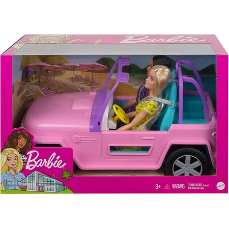 Кукла Barbie с подругой в розовом джипе GVK02 - фото 2