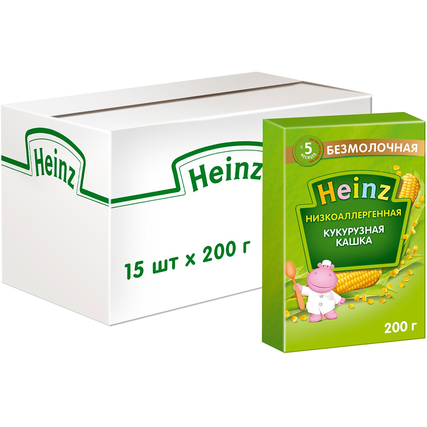 Каша Heinz безмолочная низкоаллергенная кукуруза 200 г с 5 месяцев - фото 6