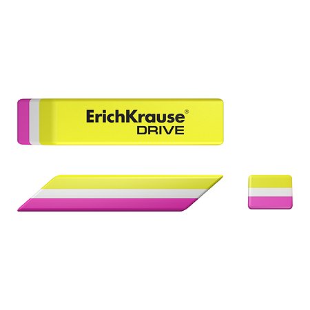 Набор 3 ластика ErichKrause DRIVE в блистере - фото 2