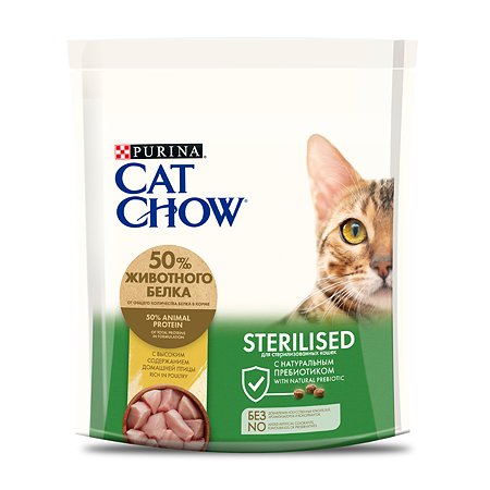 Корм сухой для кошек Cat Chow 400г с высоким содержанием домашней птицы при стерилизации и кастрации