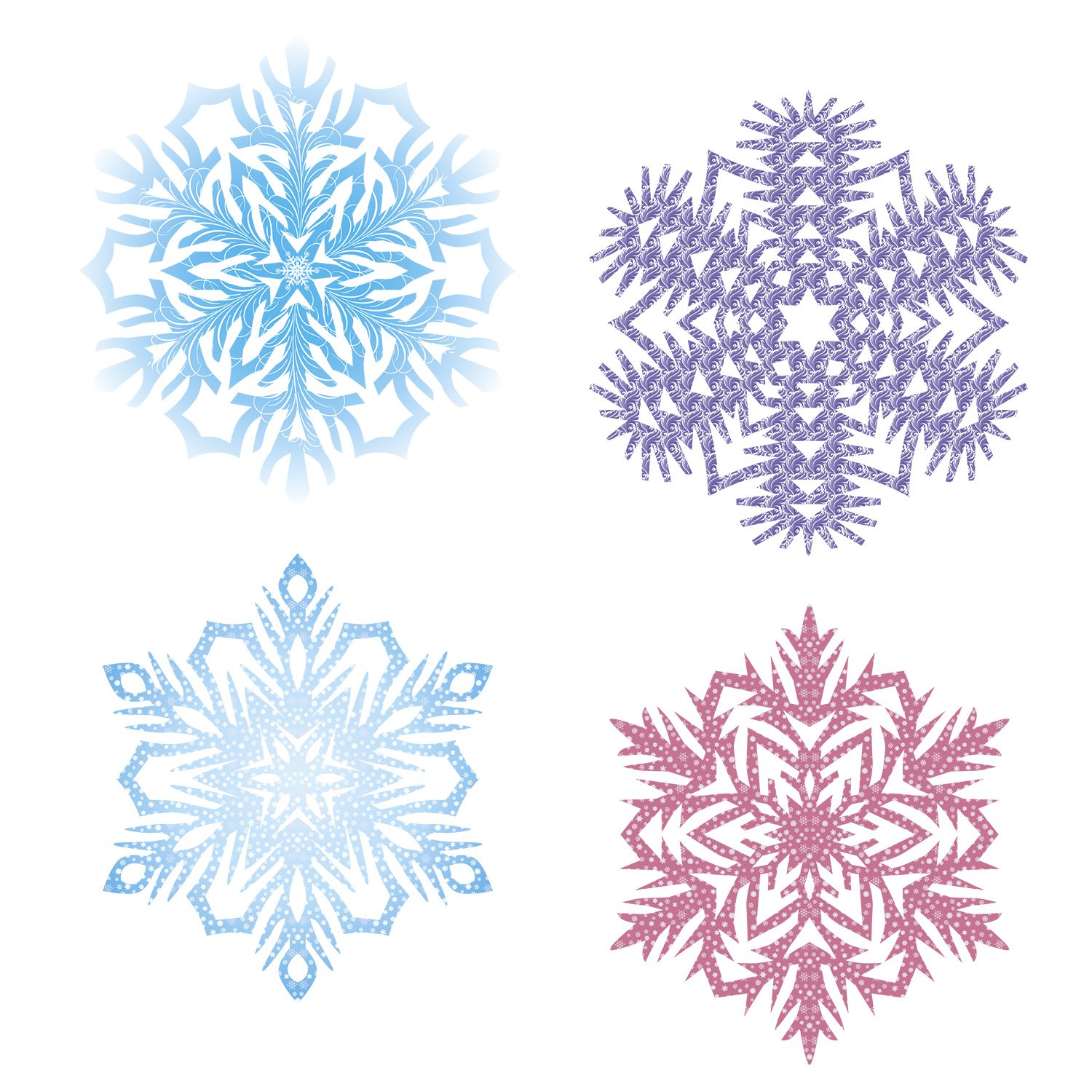 Новогодние снежинки полигональные